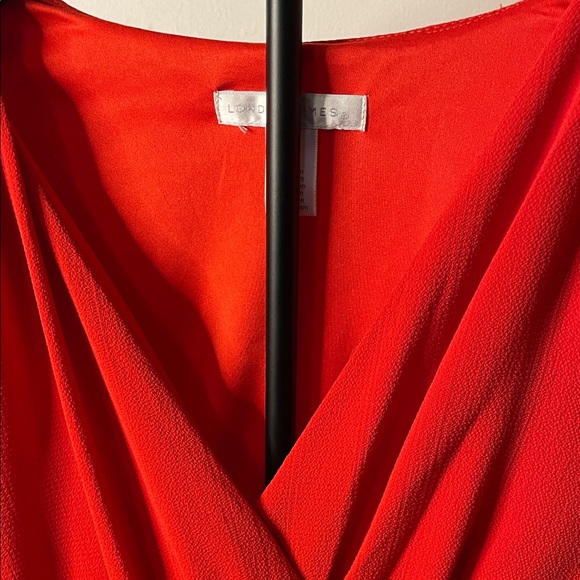 London Times Bold Red Long Sleeve Dress - Picture 4 of 7